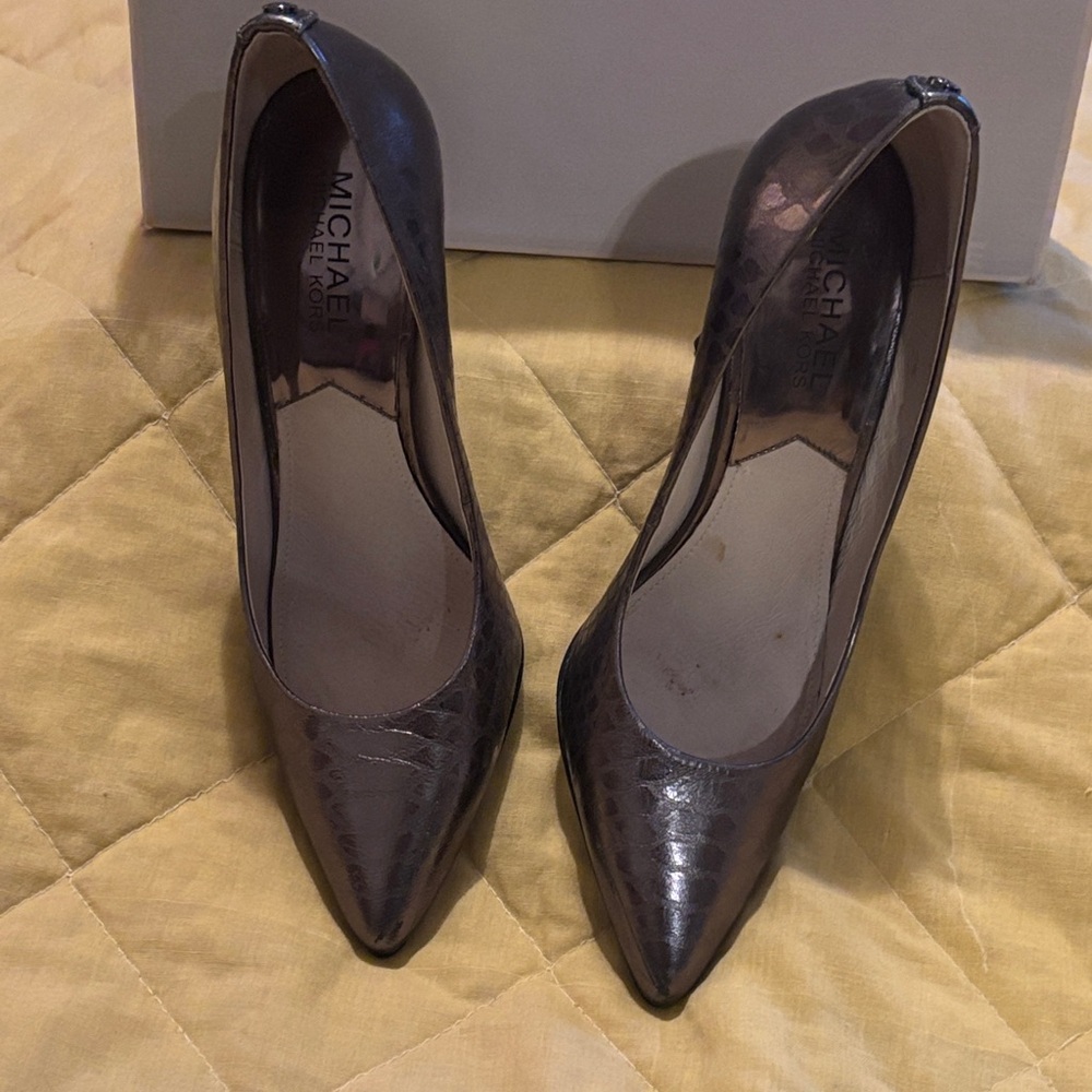 Michael Kors Shimmering Silver Heels